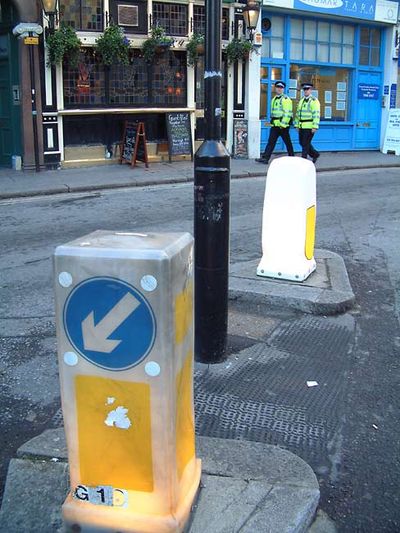 Two Bollards, Two Policemen