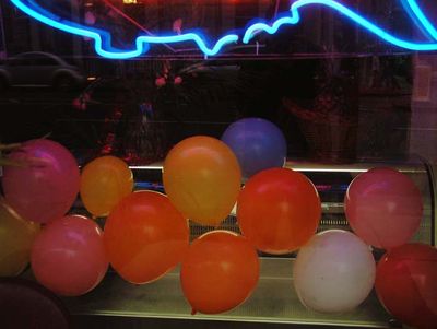 neon and balloons